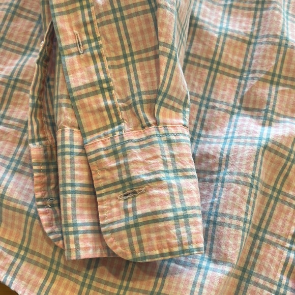 J CREW BUTTON DOWN DRESS SHIRT IN XXL SUPER PREPPY PINK CHECK SLIM FIT - Picture 3 of 6
